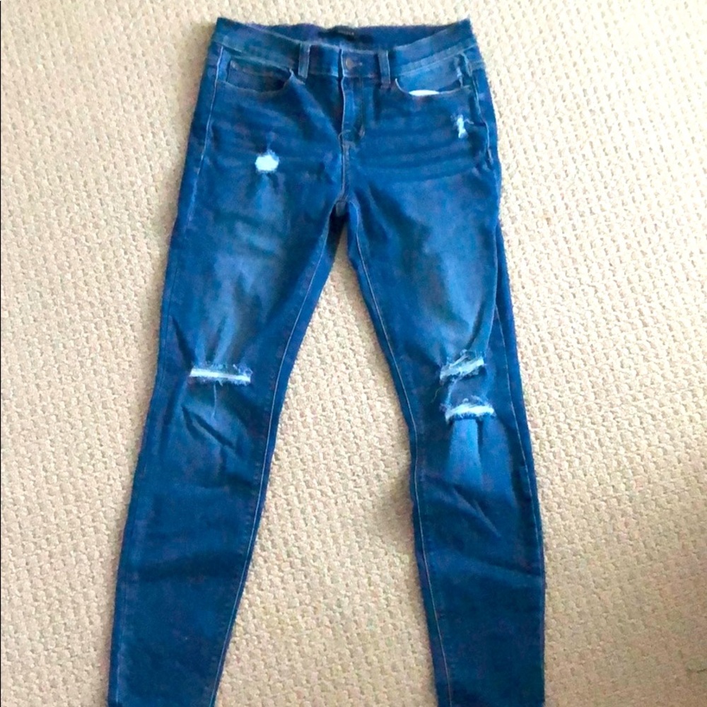 Blue distressed Harper jeans